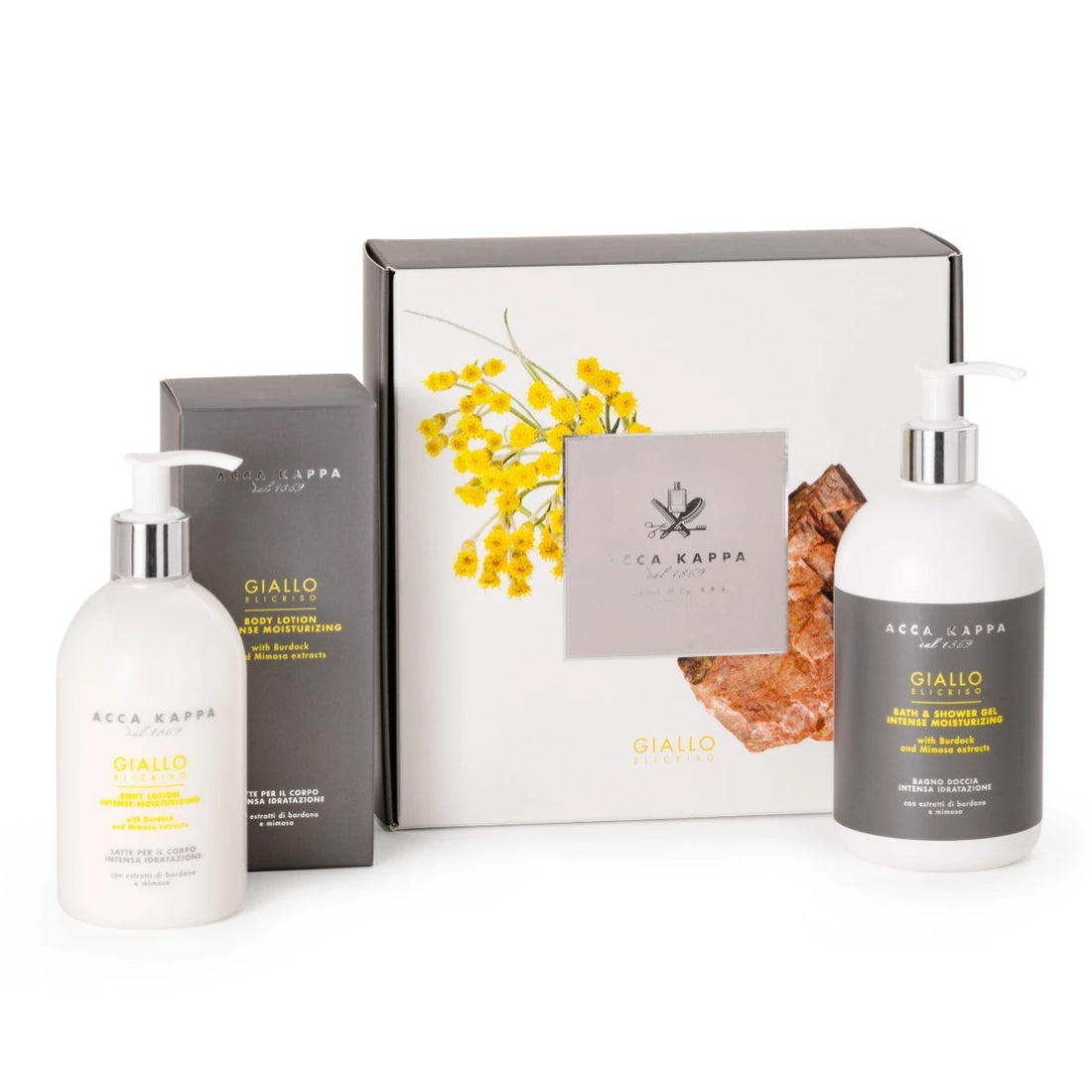 Acca Kappa Giallo Elicriso Unisex Set: douchegel 500 ml + bodylotion 300 ml