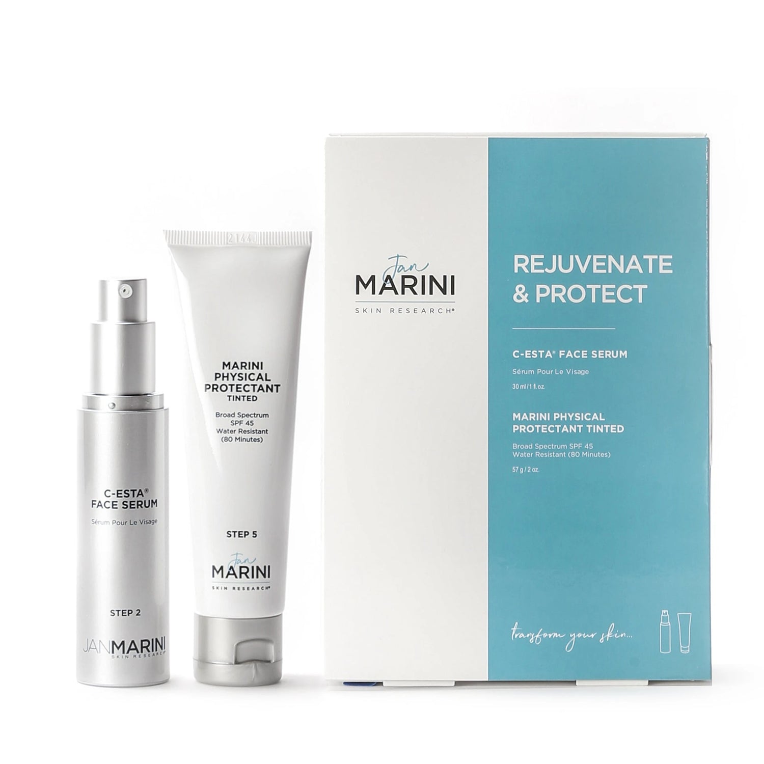 Jan Marini Rejuvenate &amp; Protect: Sérum 30 ml + Fyzikální ochranný 57 g