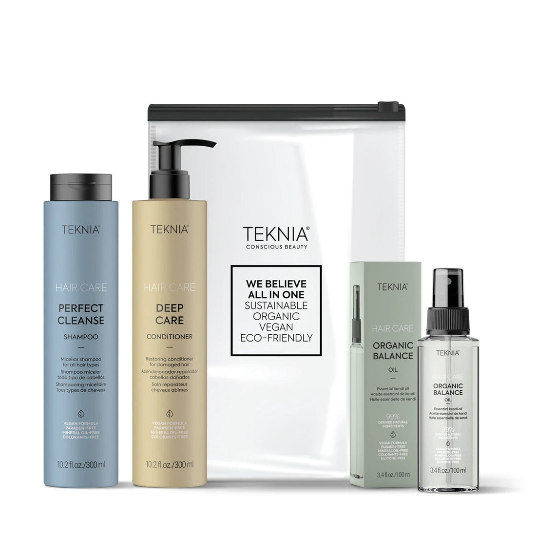 Lakme Pack Rituel Teknia Sports : Shampoing 300 ml + Après-Shampooing 300 ml + Huile Équilibrante 100 ml