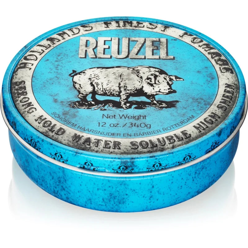 Reuzel Blauwe pommade sterke hold hoge glans 340 g