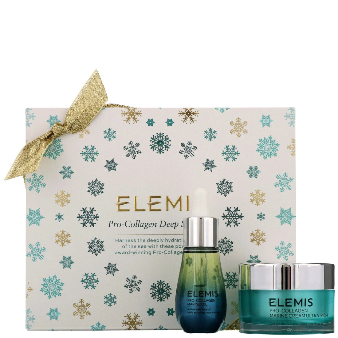 Elemis Набор Pro-Collagen Deep Sea Duo: Морское масло Pro-Collagen 15 мл + Elemis Pro-Collagen Ультранасыщенный морской крем 30мл + подарочная коробка