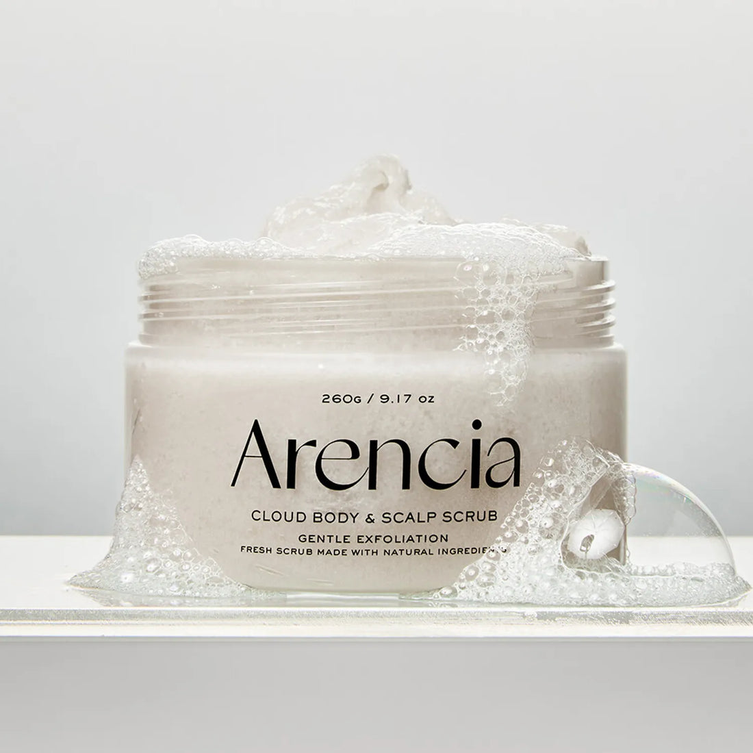 Arencia Fresh Cloud White Tea &amp; Neroli scrub delicato per corpo e capelli 260 g