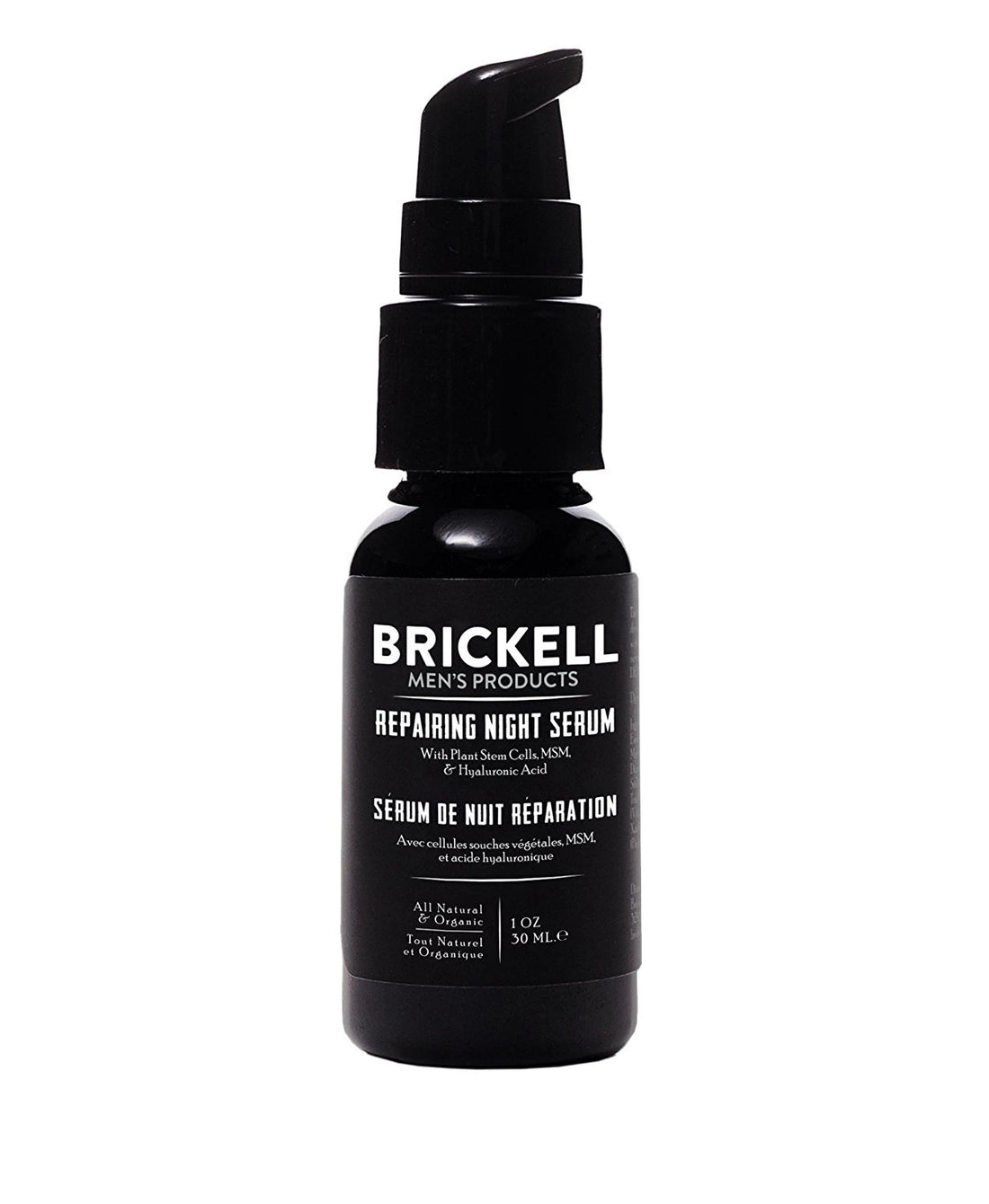 Brickell Sérum visage nuit réparateur anti-âge pour homme 30 ml