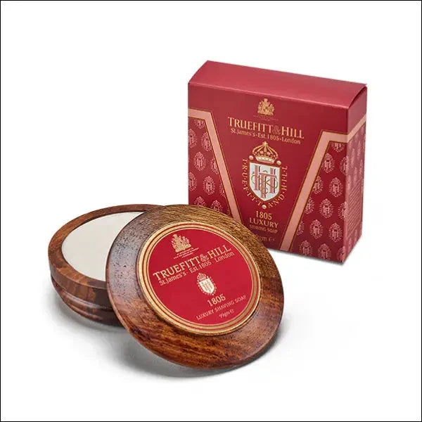 Truefitt &amp; Hill 1805 Sapone da barba di lusso in ciotola di legno 99gr