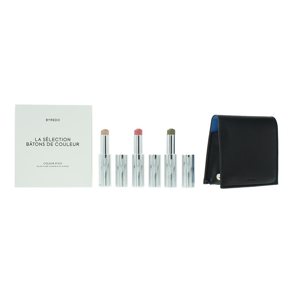 Set Blu Byredo: Ombretto 509 Solar Flare 3,5 g + Ombretto Kumato Face 3,5 g + Ombretto Stick Flower Play 3,5 g + Astuccio