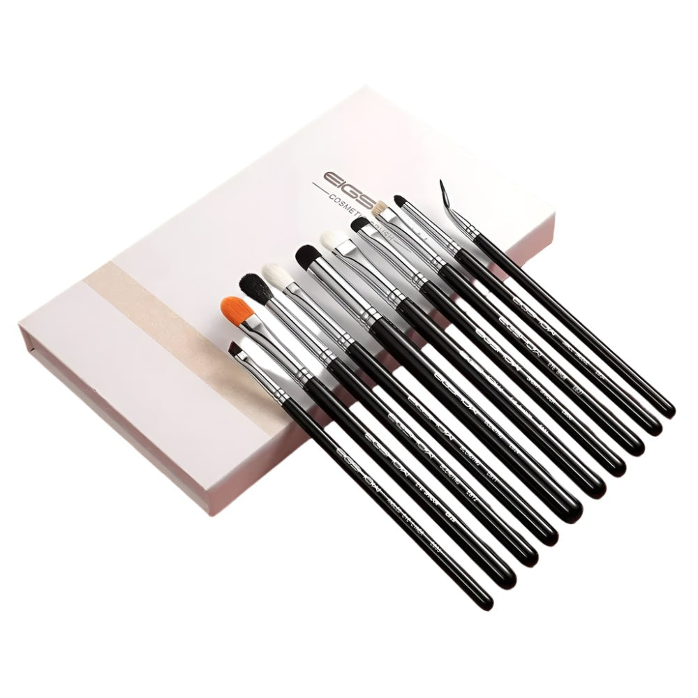 Eigshow Beauty Eye Brush Kit Bright Argento 10 pezzi — Make-up-Pinselset