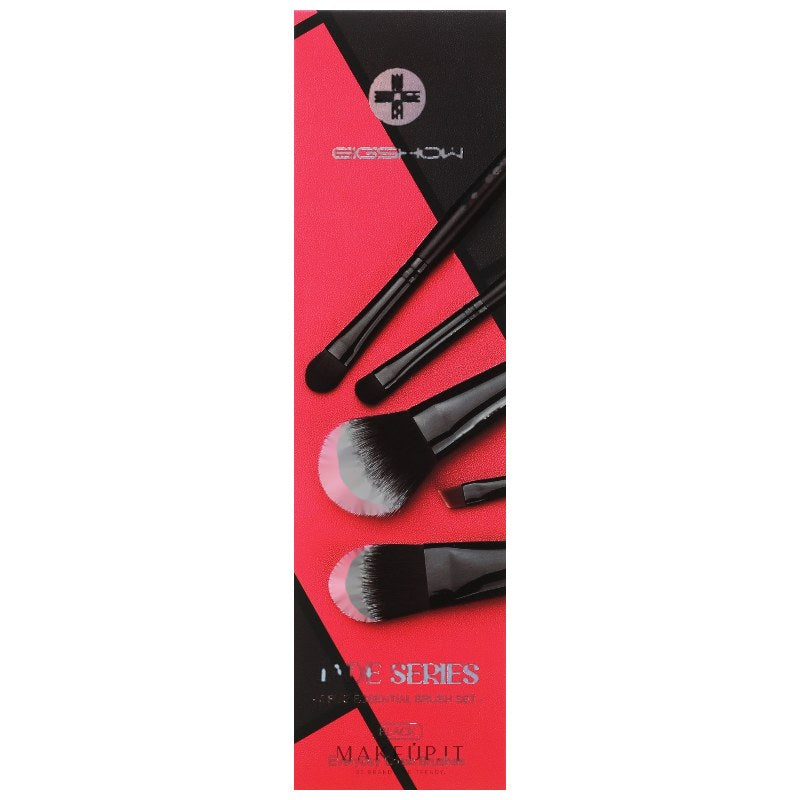 Set pennelli trucco, 5 pz Eigshow Jade Series Essential Brush Set Black