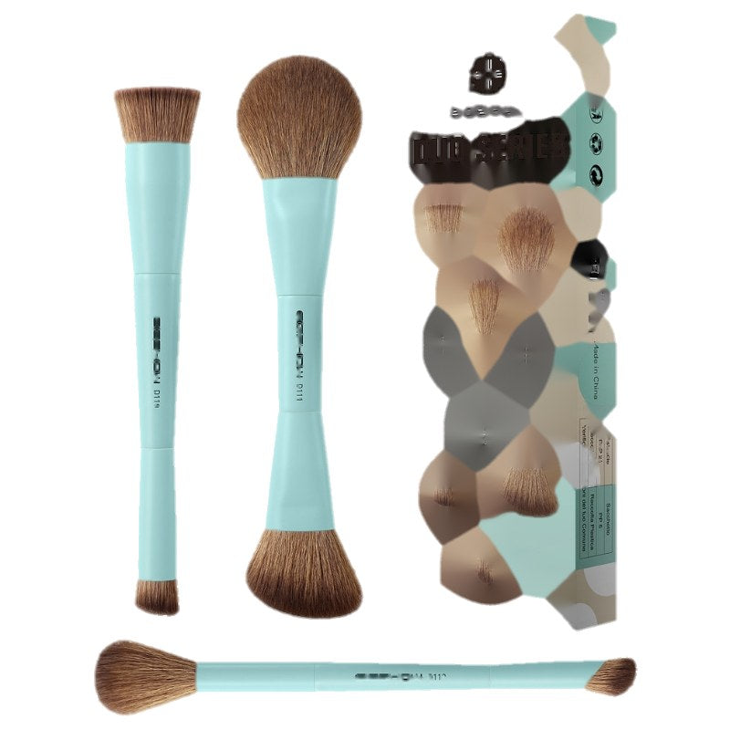 Set pennelli trucco, 3 pz Eigshow Beauty Duo Double Cyan 3 pz.