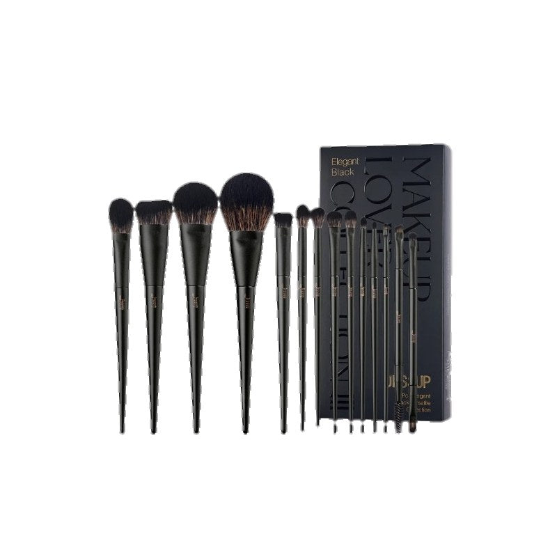 Set di pennelli da trucco, T336, 14 pezzi Jessup Matte Black Versatile Brush Set Collection