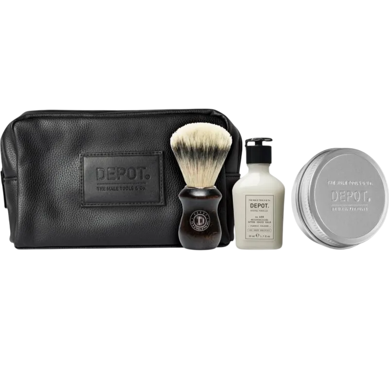 Depot Set 400 Shave Specifics No. 408 50 ml + 412 100 g + 액세서리 — 면도 세트