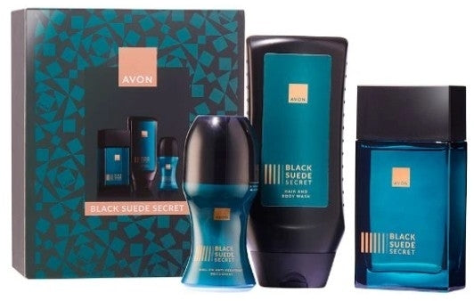Avon Black Suede Secret Set (edt/75ml + gel/da/bagno/250ml + deo/roll/50ml)