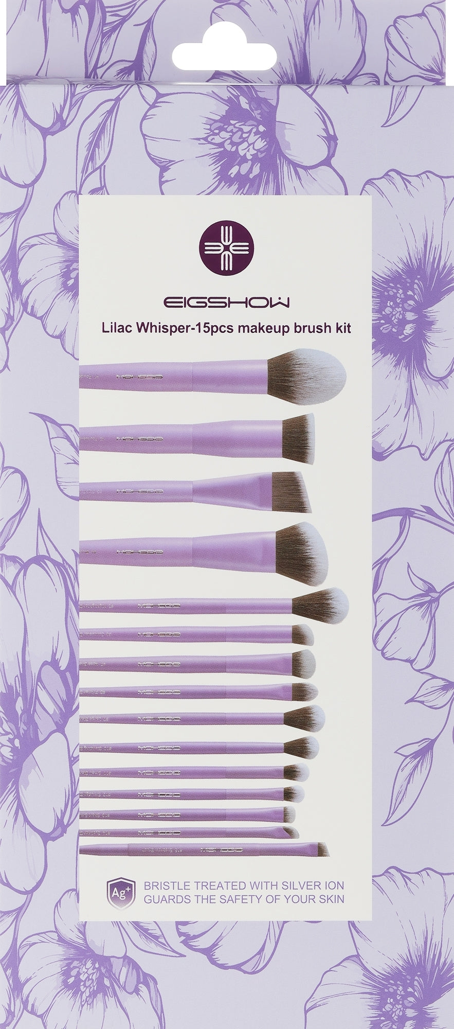 Set pennelli trucco, 15 pz. Eigshow Beauty Makeup Brush Kit Licac Whisper 15 pz.