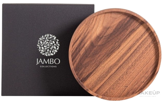 Portacandele in legno, misura L, 215 mm Jambo Collections Walnut Candle Plate