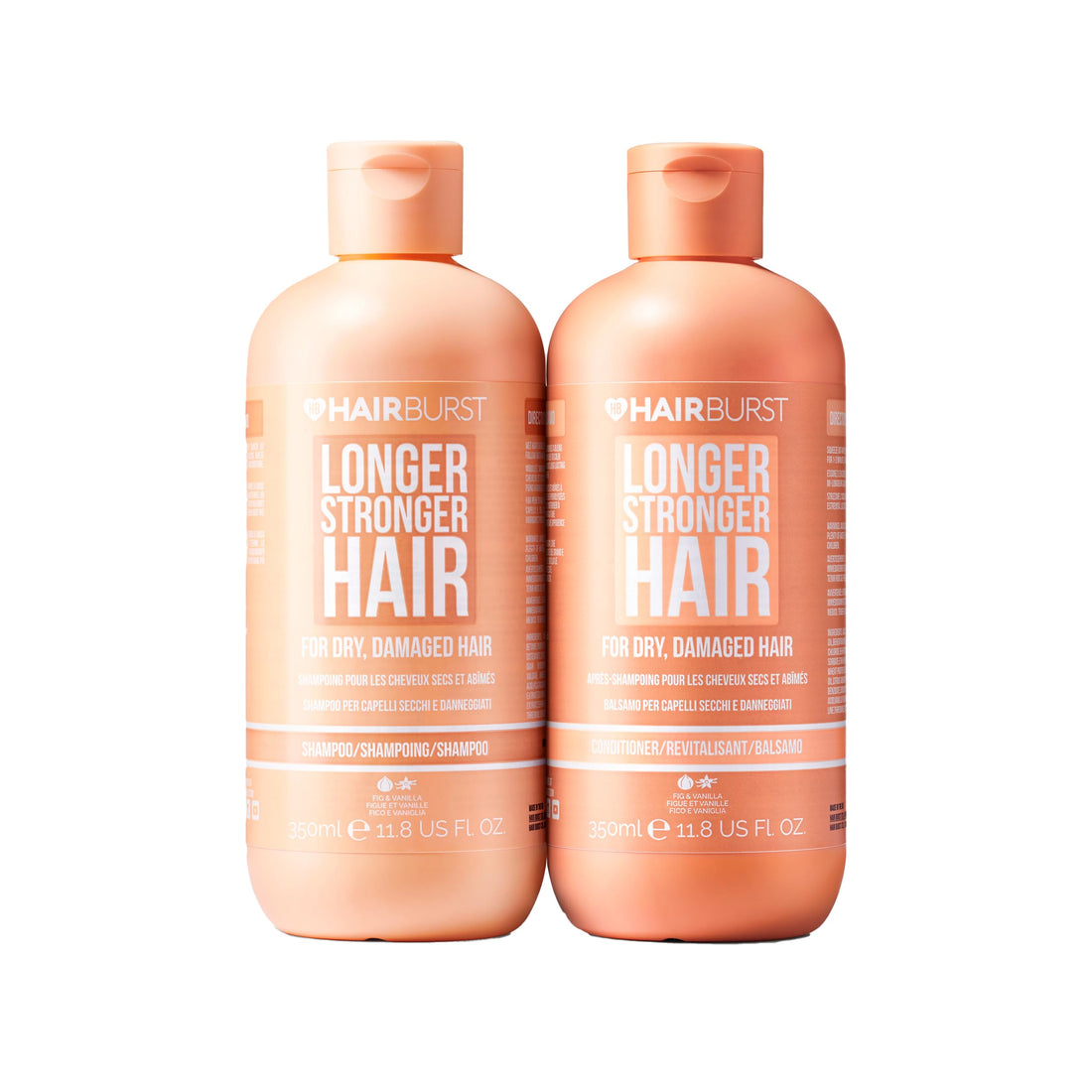 Hairburst Longer Stronger Set capelli rovinati e secchi 2×350 ml