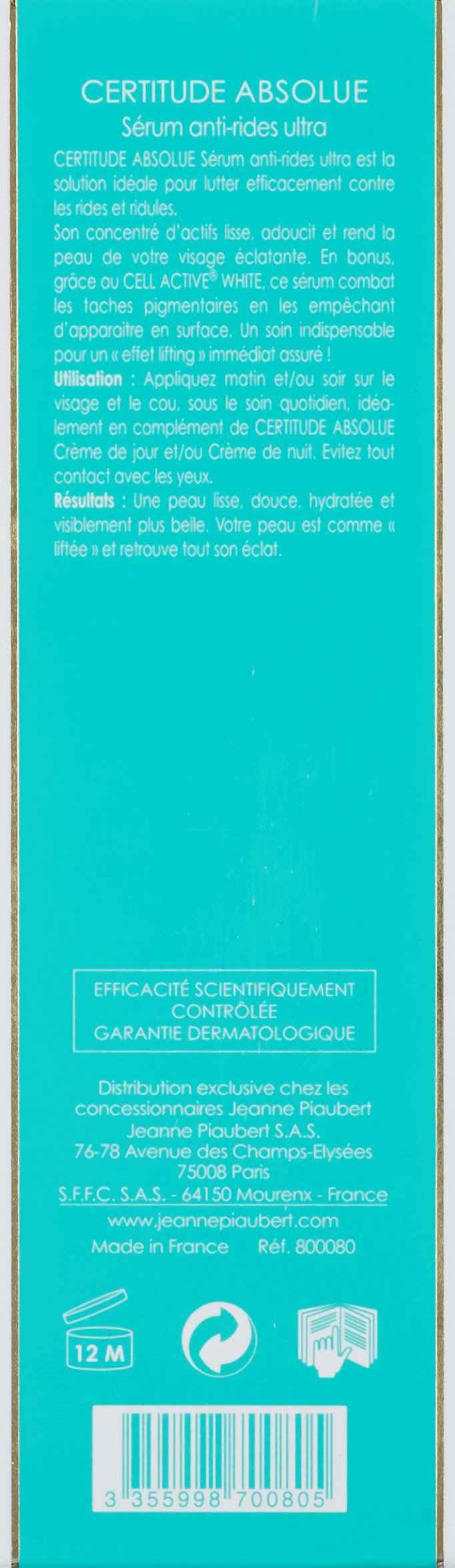 Jeanne Piaubert Certitude Absolue Siero Ultra 30 ml — Siero Viso