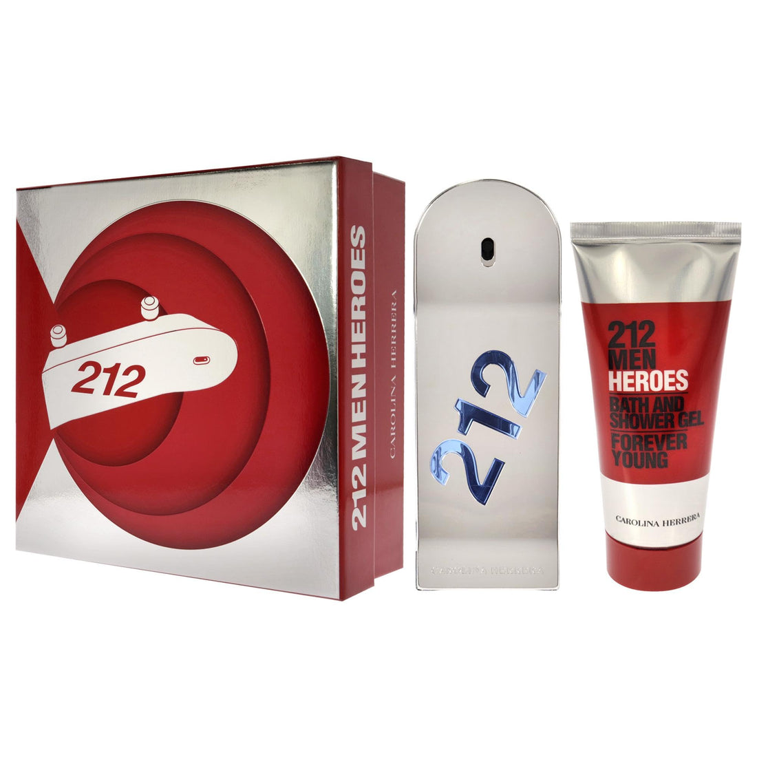 Carolina herrera 212 Men Heroes presentset Eau de Toilette Uomo 90 ml och duschgel 100 ml - 90 ml