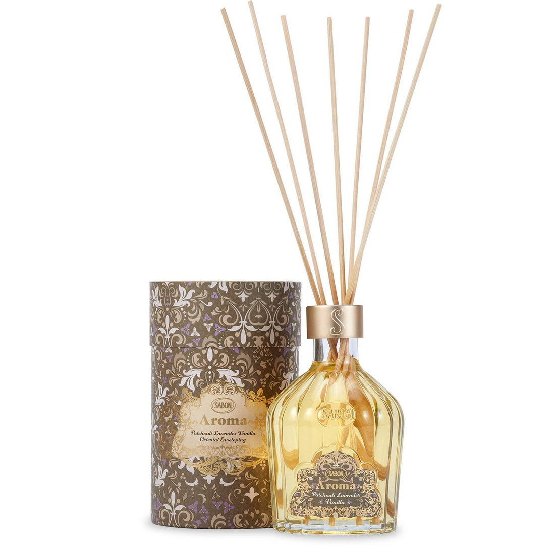 Sabon Home Aroma Reed Difusor de Varillas Pachuli Lavanda Vainilla 245 ml
