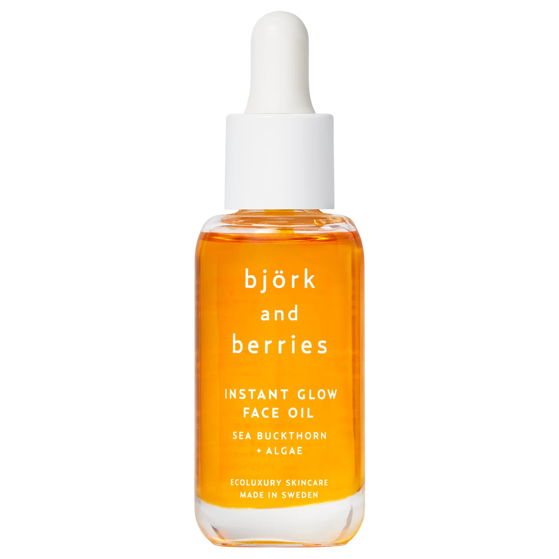 Bjork &amp; Berries Sea Buckthorn + Algae Instant Glow Face Olio 30ml