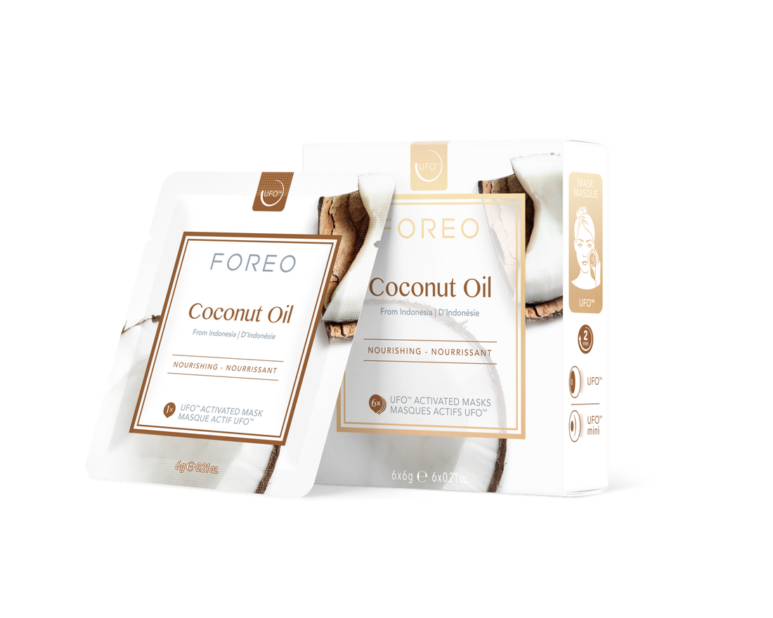 FOREO UFO™ Coconut Oil maschera di nutrimento profondo 6× 6 g