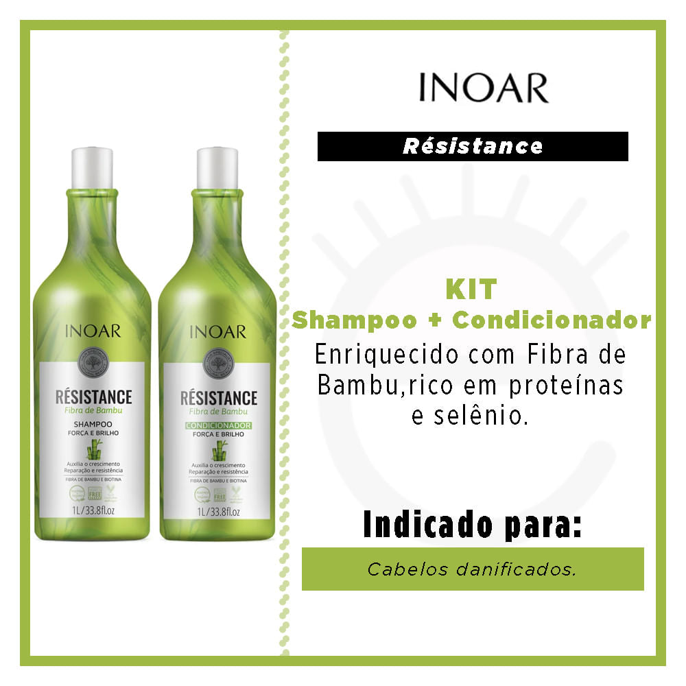 Inoar Résistance Bambu 2× 1000 ml — Set Capelli