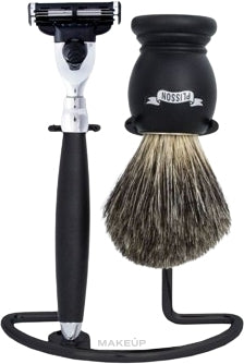Set da barba Plisson Beechwood And Chrome Mach3 Set