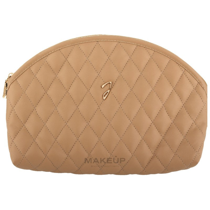 Beauty case, A6112VT CUO, marrone Janeke Large Quilted Pouch leather color