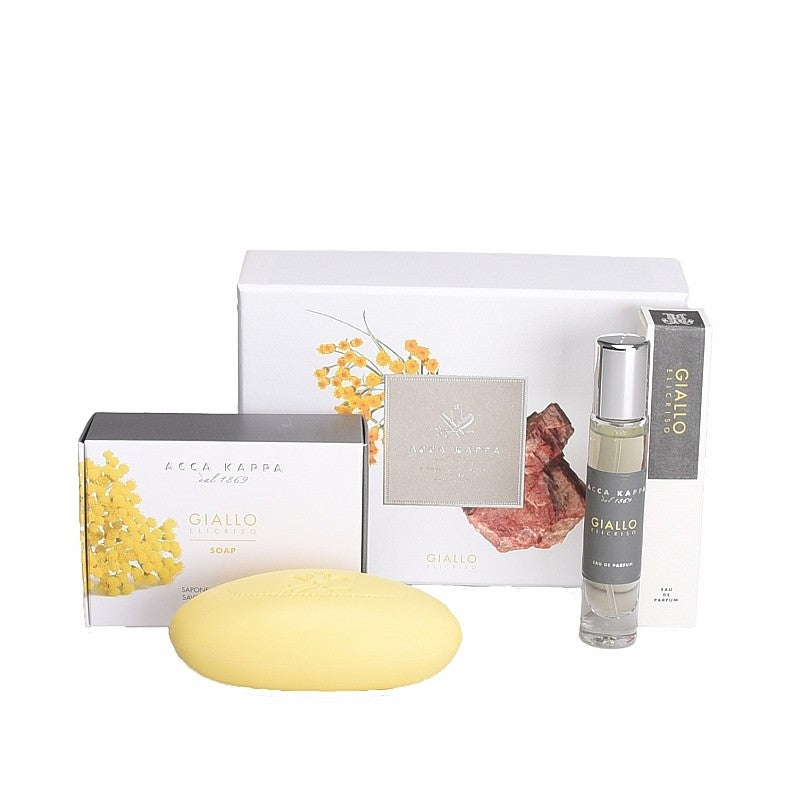 Acca Kappa Giallo Elicriso coffret (Eau de parfum 15 ml + sabonete 150 g) — Coffret