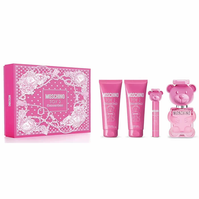 Moschino Toy 2 Bubblegum Eau de Toilette Spray Set 100ml 4 Pezzi