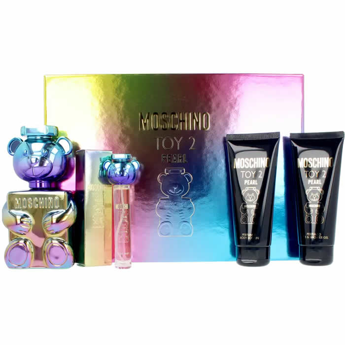 Moschino Toy 2 Pearl Eau De Parfum Spray 100 ml, Set mit 4 Stück