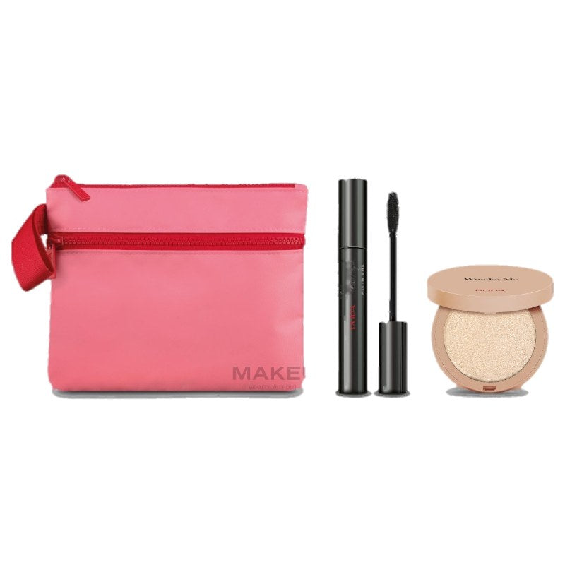 Pupa set Vamp! All in One Mascara &amp; Wonder Me Glow — mascara 9ml + illuminante 7.5g + pochette