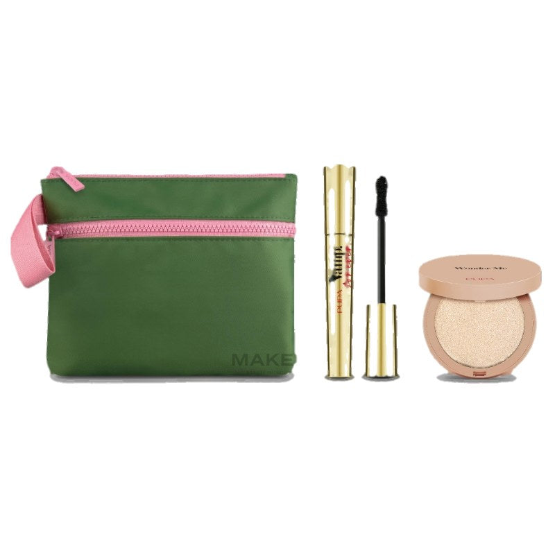 Pupa set Vamp! Forever Mascara &amp; Wonder Me Glow — mascara 9ml + illuminante 7.5g + pochette