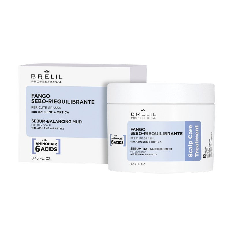 Brelil Scalp Cura Trattamento Fango seboregolatore 250 ml — Bahenní maska na pokožku hlavy