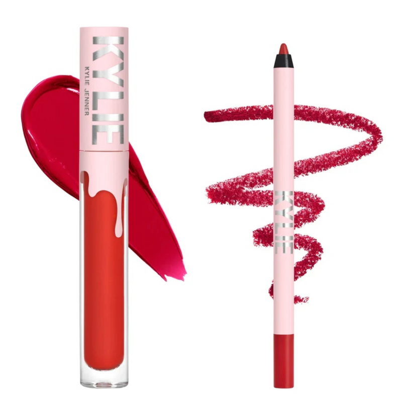 Kylie cosmetics Set Rossetto Liquido Velvet + matita labbra Tonalità: 405 Red Velvet