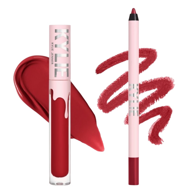 Kylie cosmetics Набор матовой жидкой помады и карандаша для губ, оттенок: 403 Bite Me