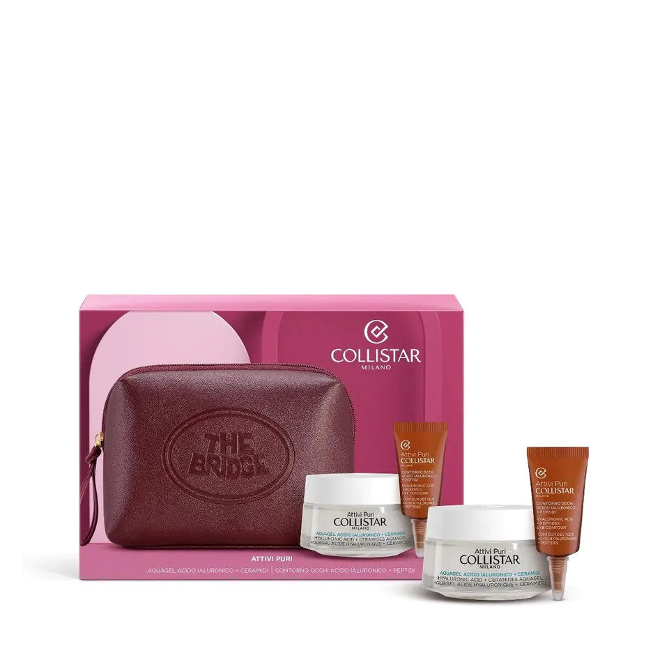 Collistar Cofanetto Attivi Puri crema 50 ml + crema occhi 5 ml + pochette — Cofanetto skincare