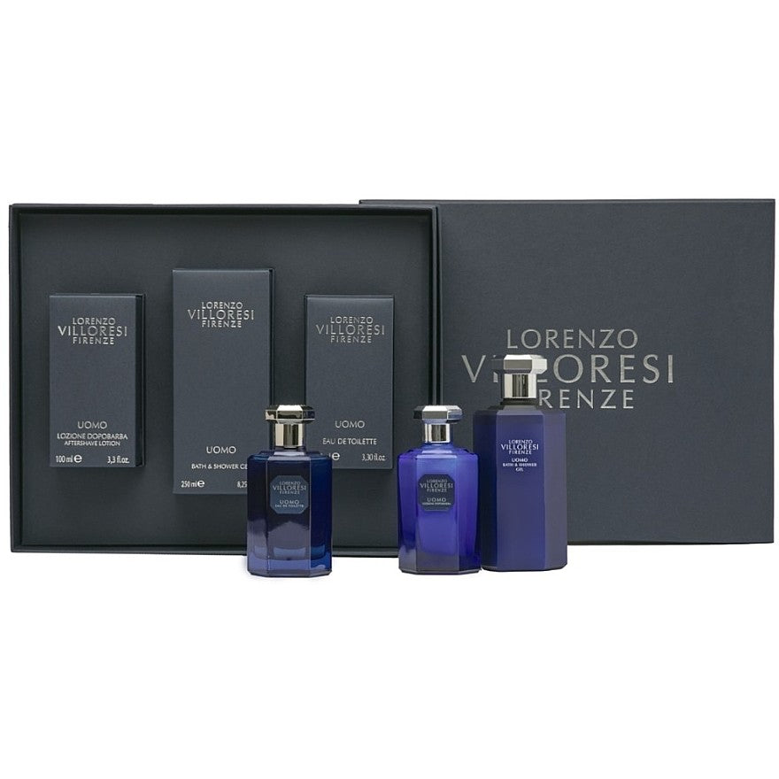 Lorenzo Villoresi Heren Set (Eau de toilette 100 ml + douchegel 250 ml + aftershavelotion 100 ml) — Mannenset