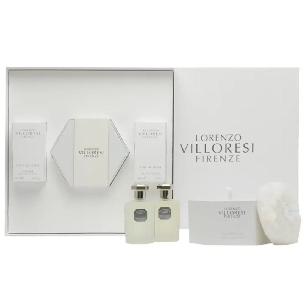 Lorenzo Villoresi Teint de Neige Set (Eau de parfum 100 ml + interieur spray 100 ml + lichaamspoeder 200 g) — Geur- en lichaamsset