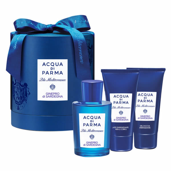 Acqua Di Parma Blu Mediterraneo Ginepro Di Sardegna Eau De Toilette Spray 150ml Set 3 Pezzi