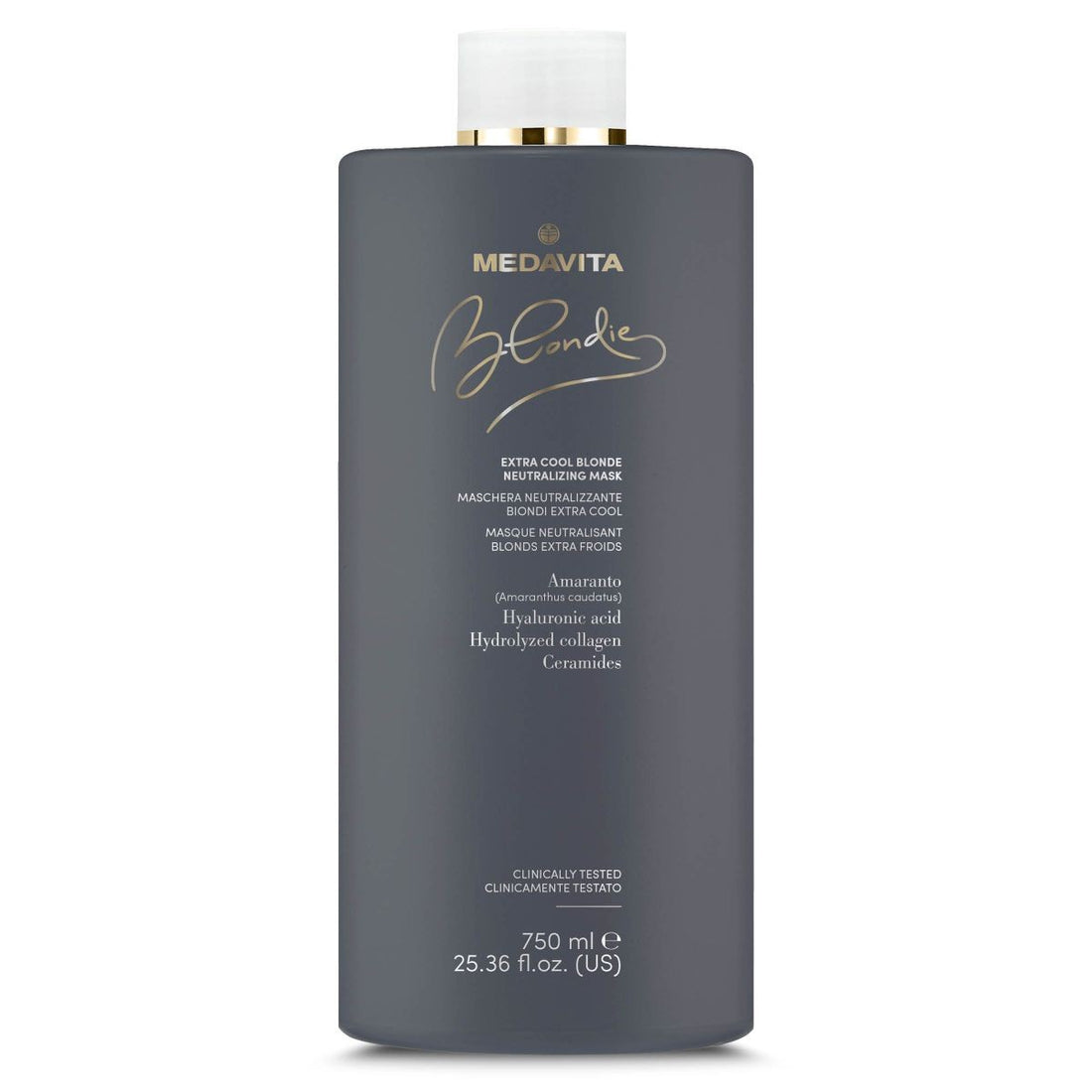 Medavita Blondie Ekstra kold blond Neutraliserende hårkur mod gule toner 750 ml