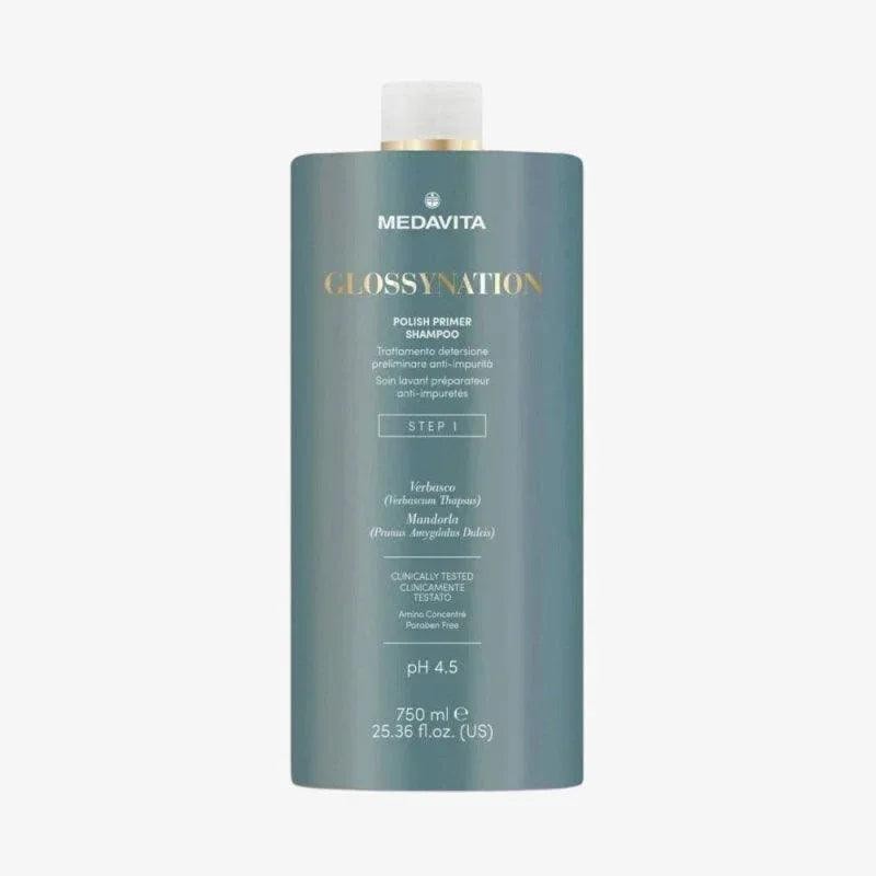 Medavita Glossynation Polish Primer Step 1 Forberedende shampoo til hårlaminering 750 ml
