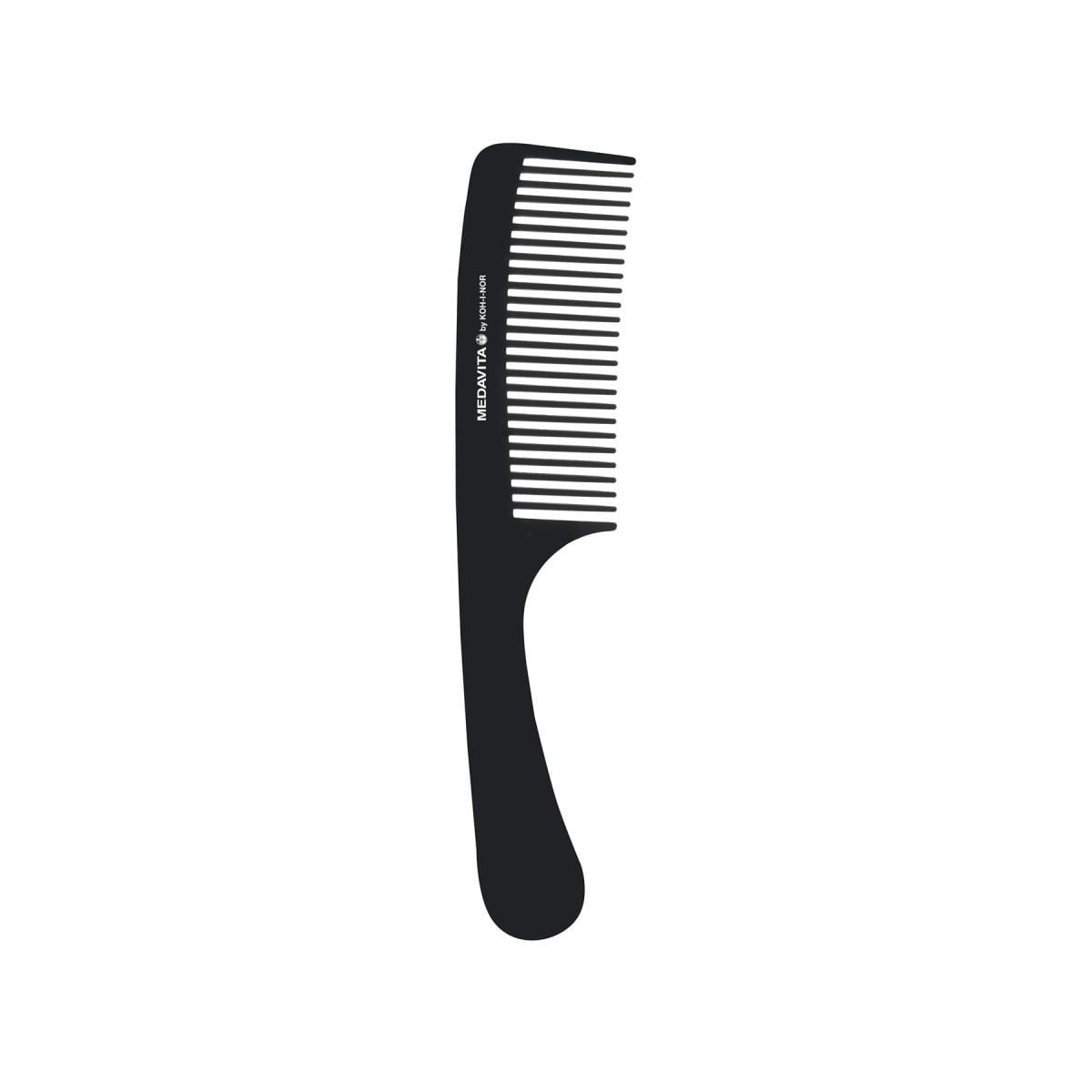 Medavita Precision Comb Medium Tooth Handle kam med mellemstore tænder i kulfiber