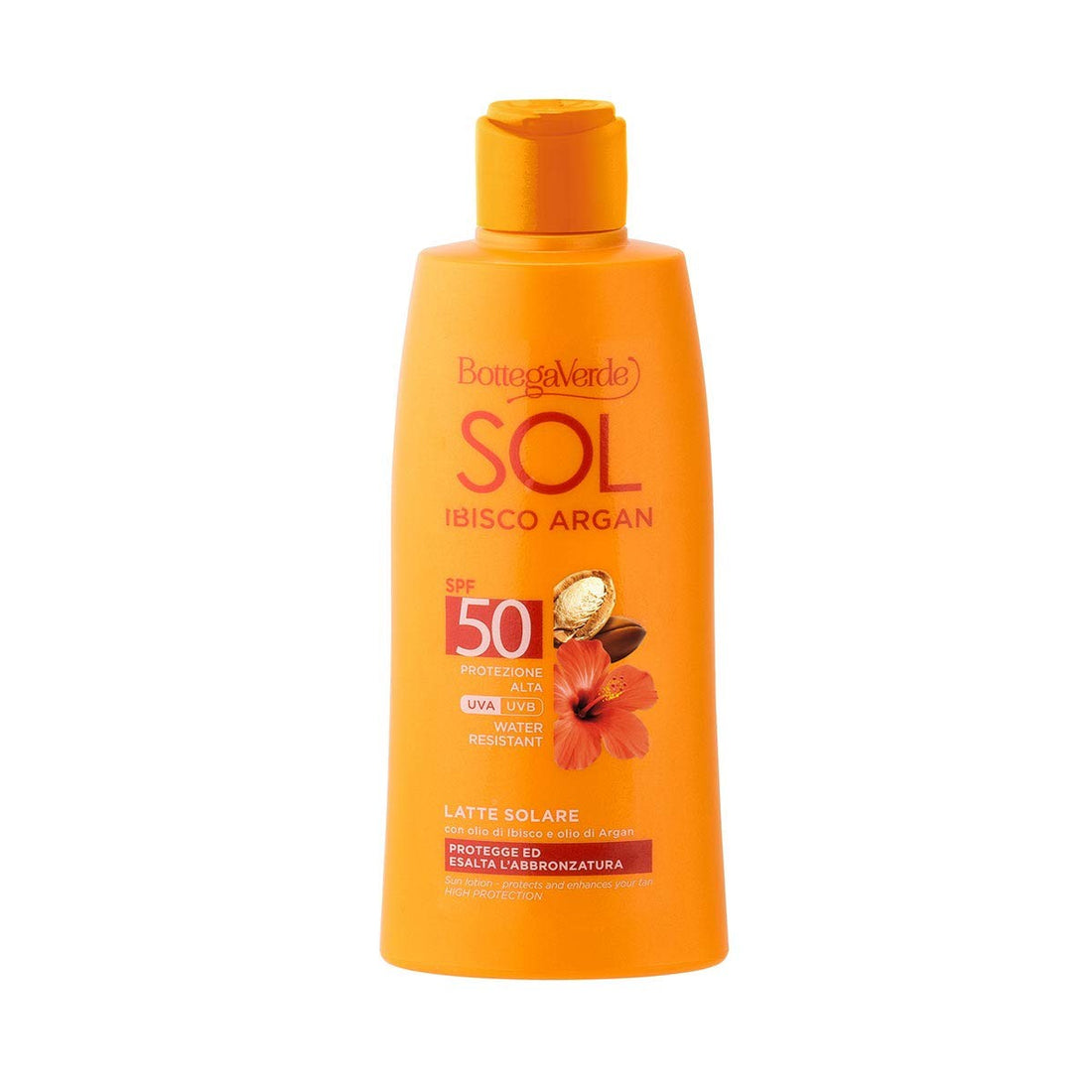 Bottega Verde Sol Hibiscus &amp; Argan Crema solare corpo SPF 50 200 ml — Vartalon aurinkovoide