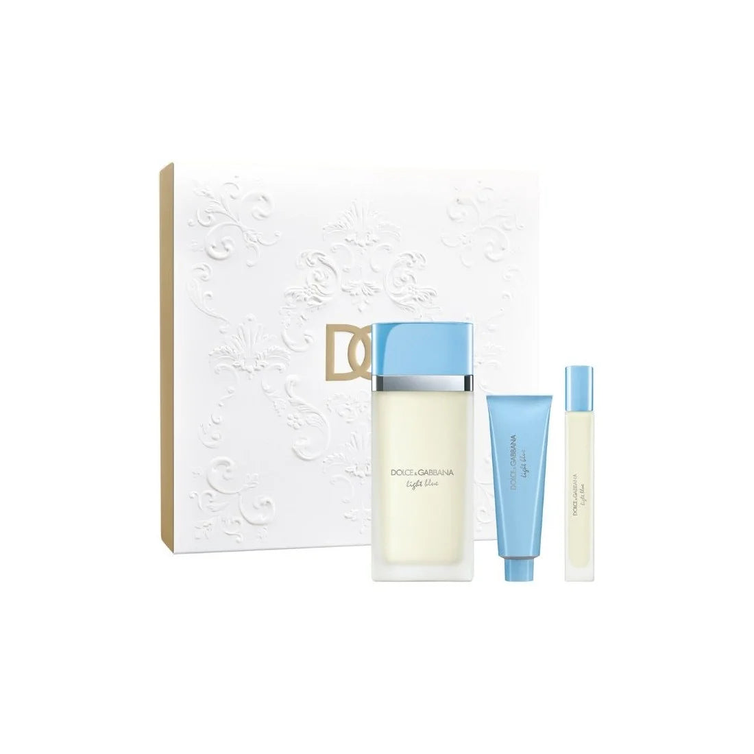 Dolce and Gabbana D y g Light Blue Etv 100ml Leche Corporal 50ml Travel Spray 10ml