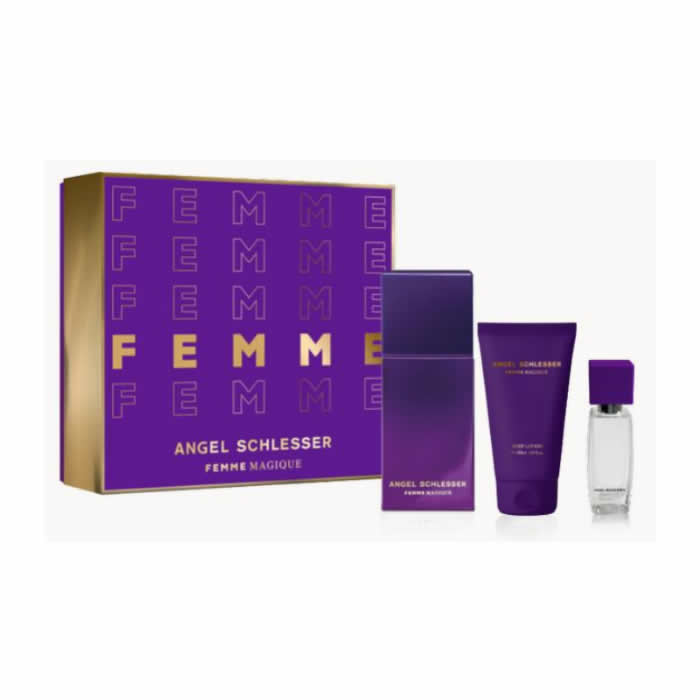 Angel Schlesser Femme Magique toaletní voda s rozprašovačem 100ml sada 3 kusů