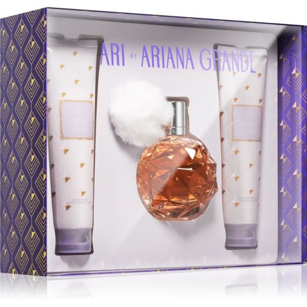 Ariana Grande Ari 3 ピース ギフトセット - オーデパルファム スプレー 100 ml、ボディ ローション 100 ml、バス &amp; シャワー ジェル 100 ml