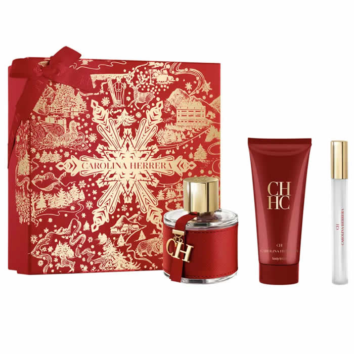 Carolina Herrera Ch Eau De Toilette Spray 100ml Set 3 Stück