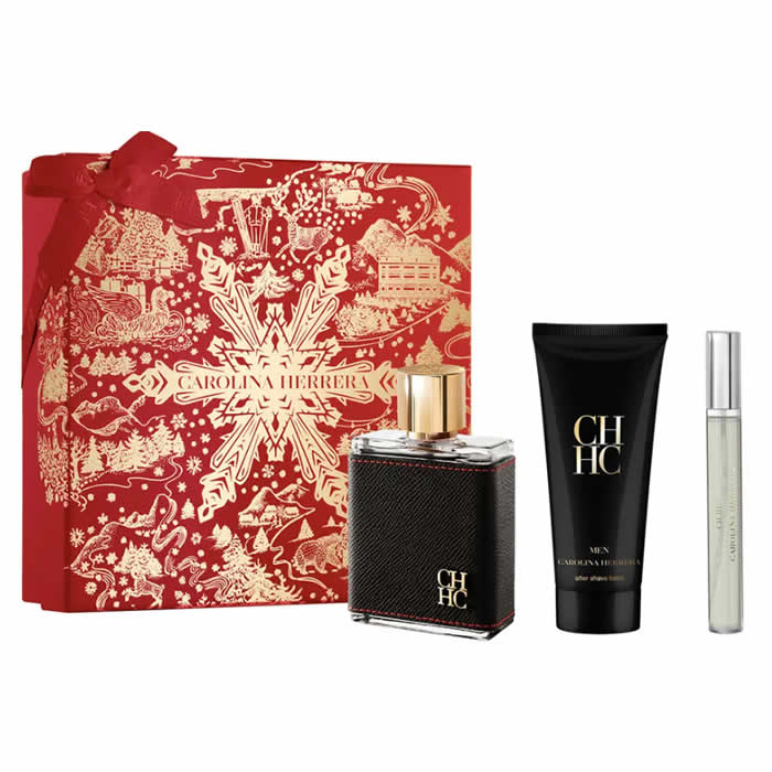 Carolina Herrera Ch man Eau De Toilette Spray 100ml Sett 3 stk