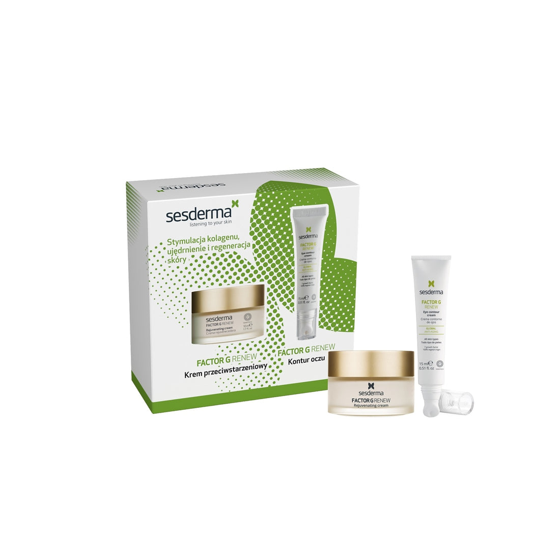 Sesderma Factor G Renew Set crema fluida 50 ml + crema contorno occhi 15 ml + pochette