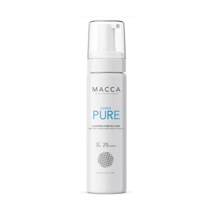 Macca Clean &amp; 지성 피부용 퓨어 클렌징 폼 200ml