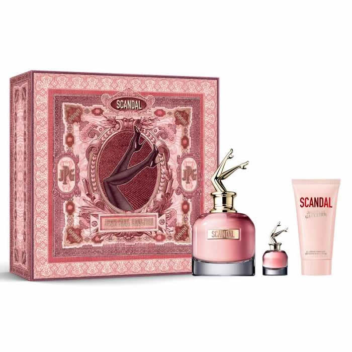 Jean Paul Gaultier Scandal Eau De Perfume Spray 80ml Set 3 pezzi